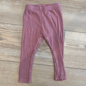 Ribbed Dusty Rose Leggings for Kids